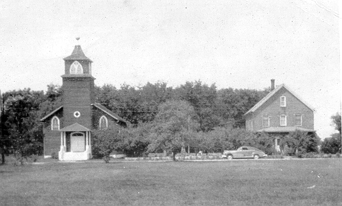 the old Holy Family Catholic Church in Willard Wisconsin